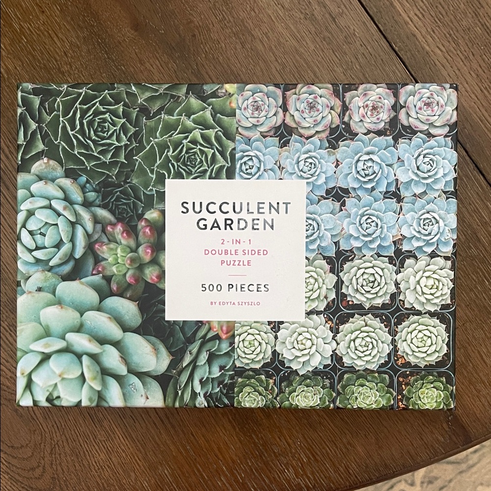 Succulent Garden Double-Sided Puzzle - 500 Pieces